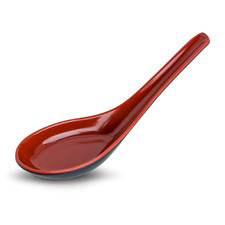 Melamine Red Black Spoon 5.5"