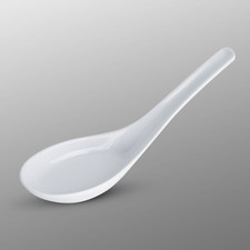Melamine White Spoon 5.5"