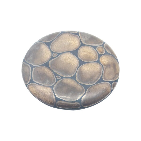 Image of Gold Ripple Round Plate 4"