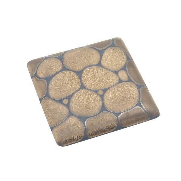 Image of Gold Ripple Square Plate 4.75"