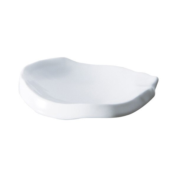 Image of White Chigiri Abstract Plate 5.5"