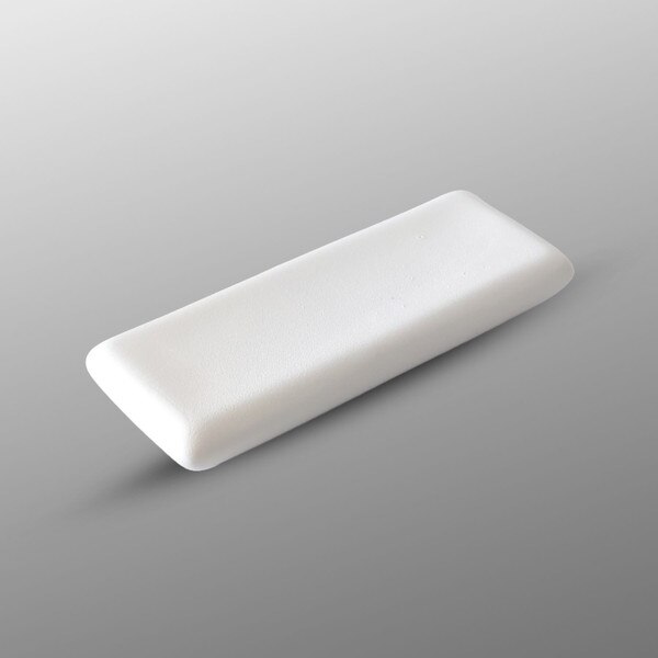Image of Snow White Rectangular Pedestal Plate 6.5"