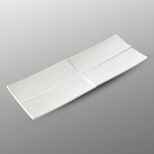 Snow White Rectangular Plate 13.75"