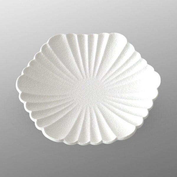 Image of Snow White Kikuwari Plate 7.5"