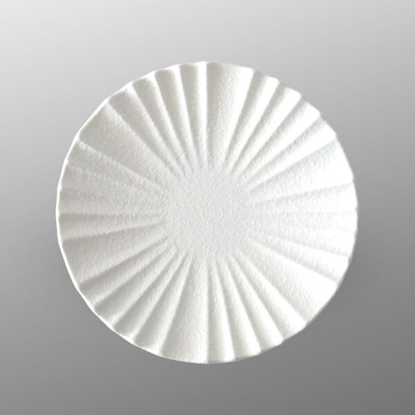 Image of Snow White Kikuwari Plate 6.25"