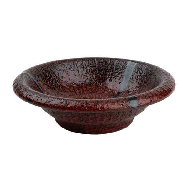 Image of Red Yuzu Tenmoku Bowl 7" 1