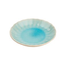 Blue Kikuwari Plate 4.75"
