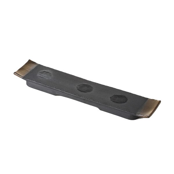 Image of Gold Side Rim Rectangular Plate 17.75"