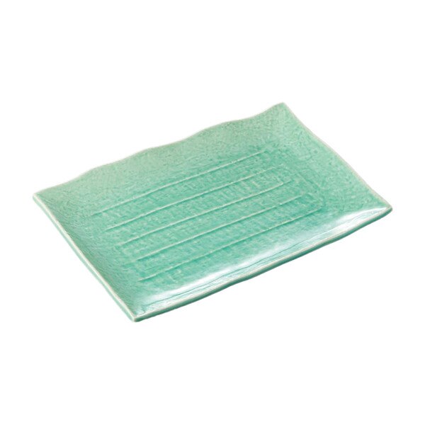 Image of Turquoise Green Rectangular Plate 12"