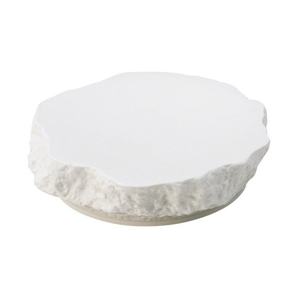 Image of White Matte Rock Round Plate 6.5"