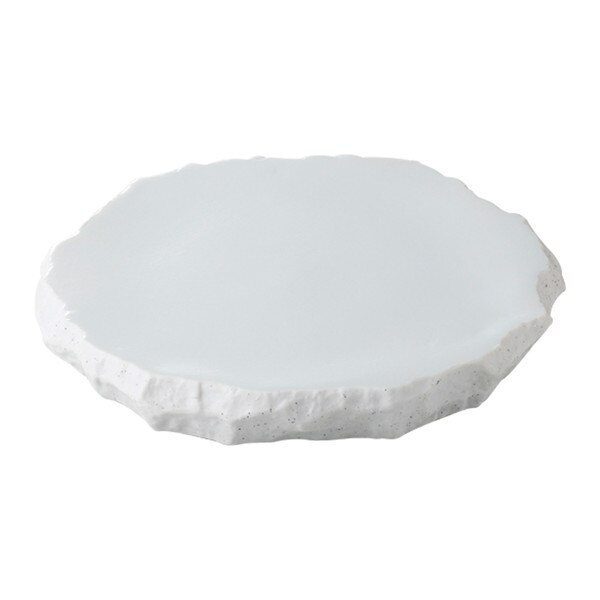 Image of White Slate Raised Abstract Plate 11.75"