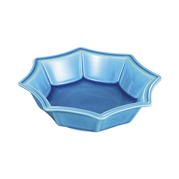 Image of Turquoise Blue Octagonal Bowl 7"