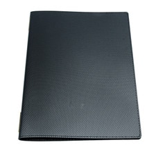 Black Vinyl Carbon Fiber Menu Cover