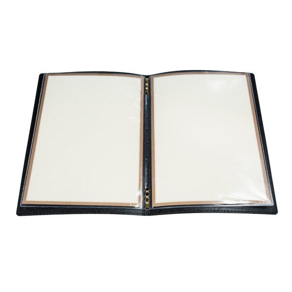 Image of Black Vinyl Carbon Fiber Menu Cover 2