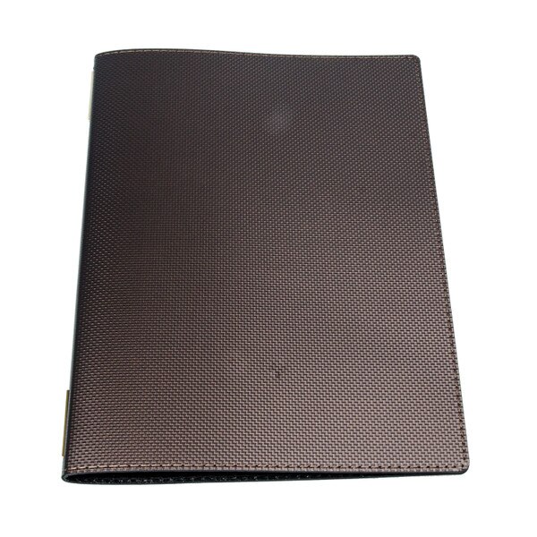 Image of Brown Vinyl Carbon Fiber Menu Cover 1