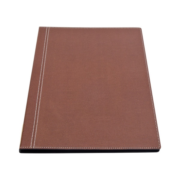 Image of Brown Leather Menu Cover 1