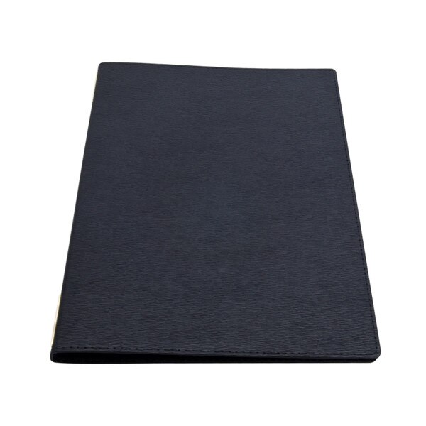 Image of Black Synthetic Leather Menu Cover 1