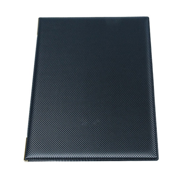Image of Fine Check Black Menu Book 1