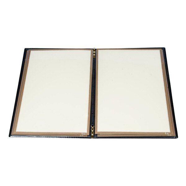 Image of Fine Check Black Menu Book 2