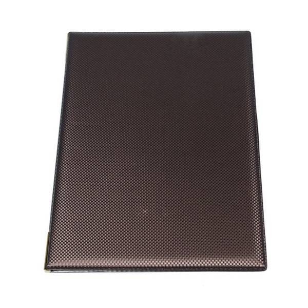 Image of Fine Check Brown Menu Book 1