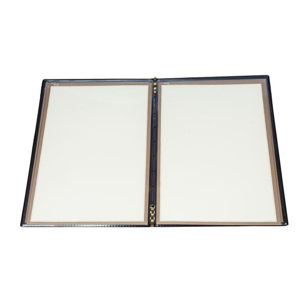 Image of Fine Check Brown Menu Book 2