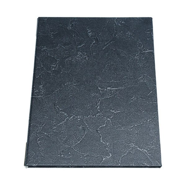 Image of Water Textured Black Menu Book 1