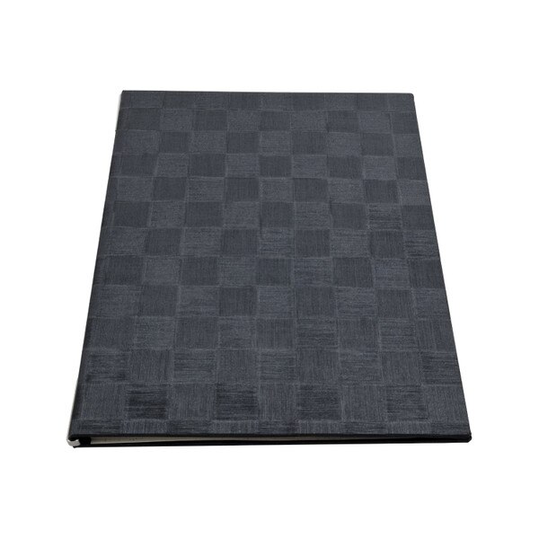 Image of Checkered Black Menu Cover 1