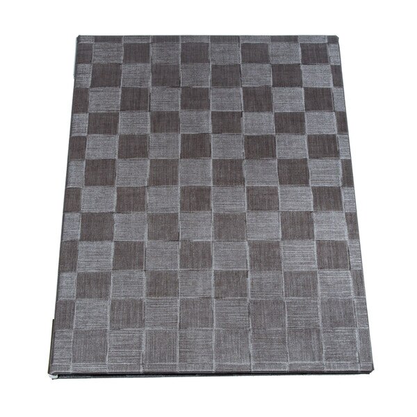 Image of Checkered Brown Menu Cover 1