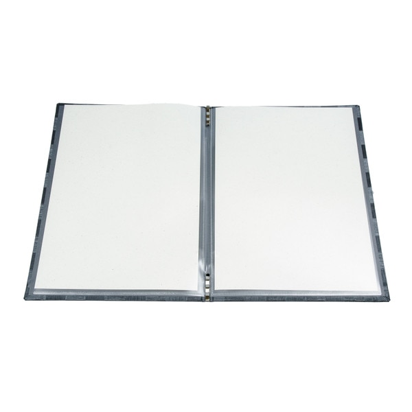 Image of Checkered Dark Gray Menu Book 2