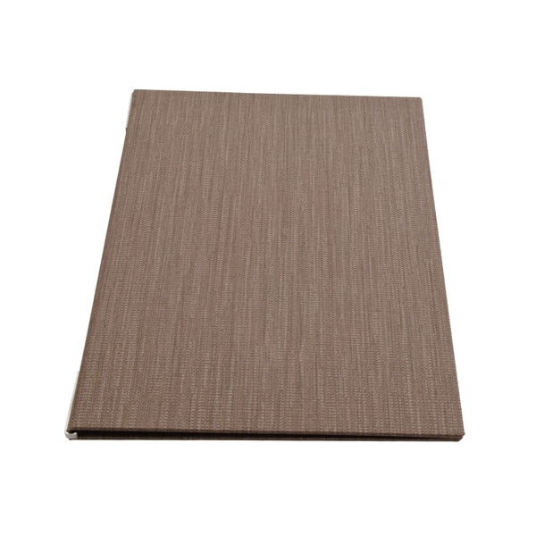 Image of Brown Woven Menu Cover 1