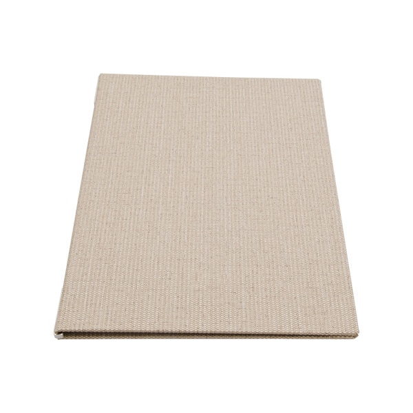 Image of Beige Linen Menu Cover 1