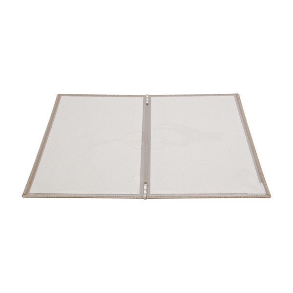 Image of Beige Linen Menu Cover 2