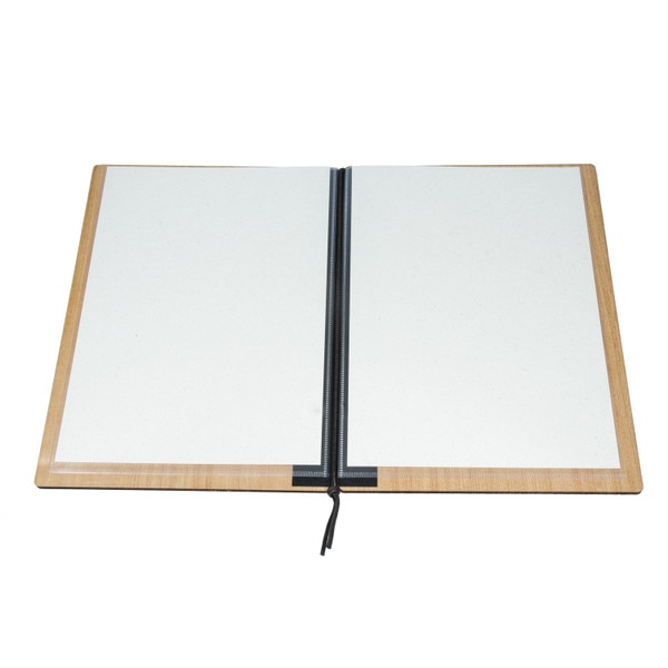 Image of Nara Wood Grain Brown Menu Book 2