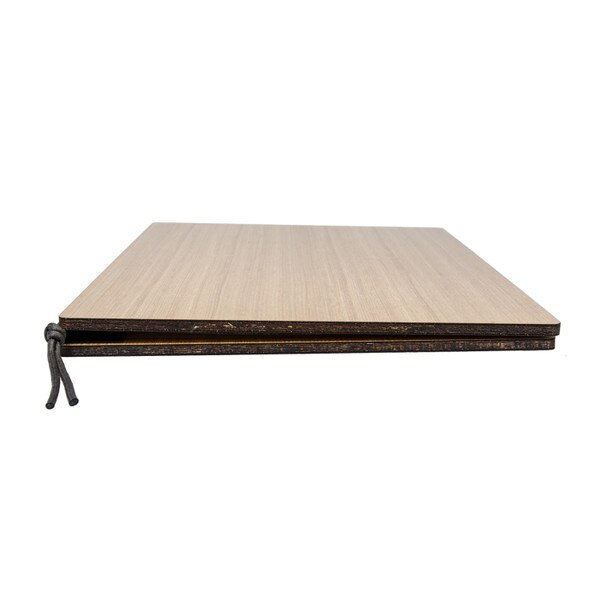 Image of Nara Wood Grain Brown Menu Book 3