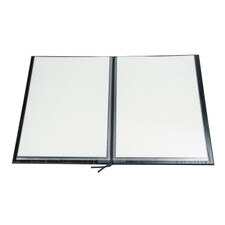 Wood Grain Black Menu Book
