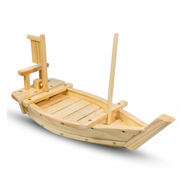 Image of Wooden Sushi Boat 26" 1