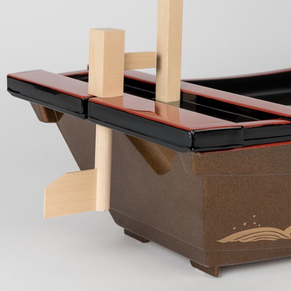 Image of Plastic Nashiji Nami Sushi Boat 4