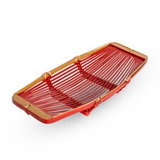 Red Towel Bamboo Tray