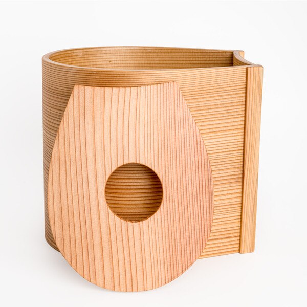Image of Cedar Wood Bottle Cooler 7" 2