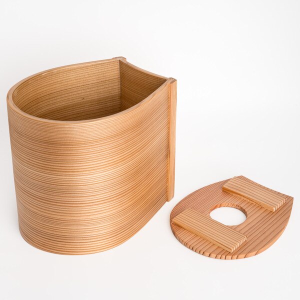 Image of Cedar Wood Bottle Cooler 7" 3