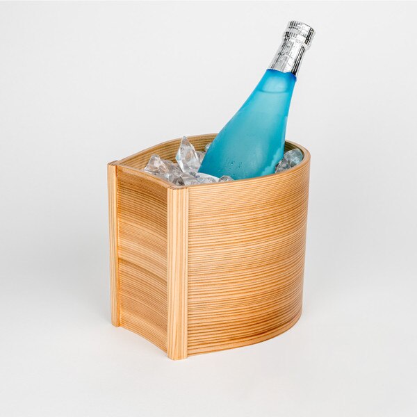 Image of Cedar Wood Bottle Cooler 7" 5