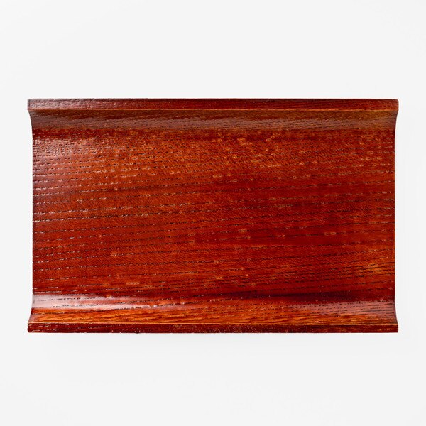 Image of Keyaki Wide Red Wooden Towel Tray 3