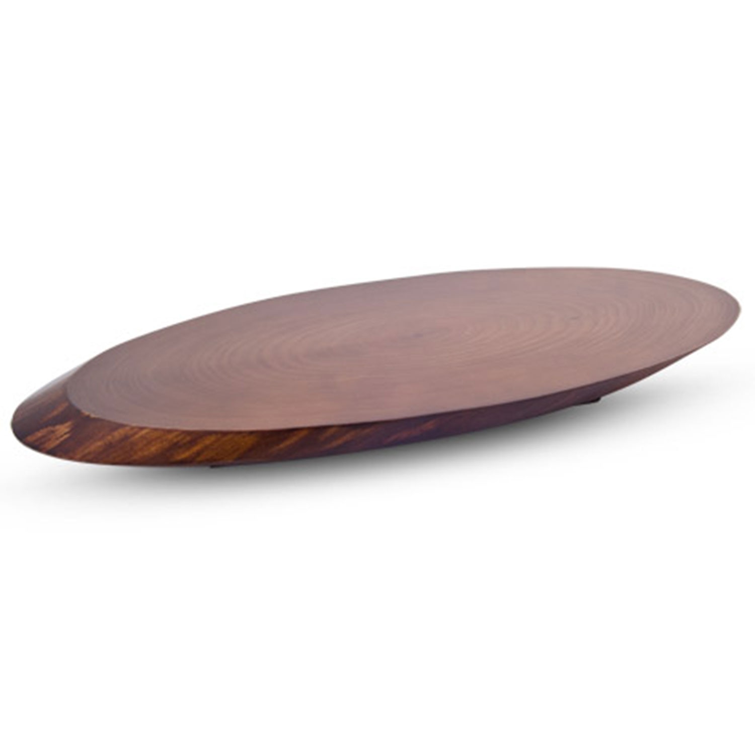 KEN OKUYAMA DESIGN 皿 735-SS MAYU ダークブラウン Urushi Lacquered Wooden Sushi Geta 17.75