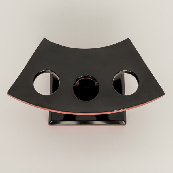 Image of Black Resin Temaki Hand Roll Stand 3 Holes 3