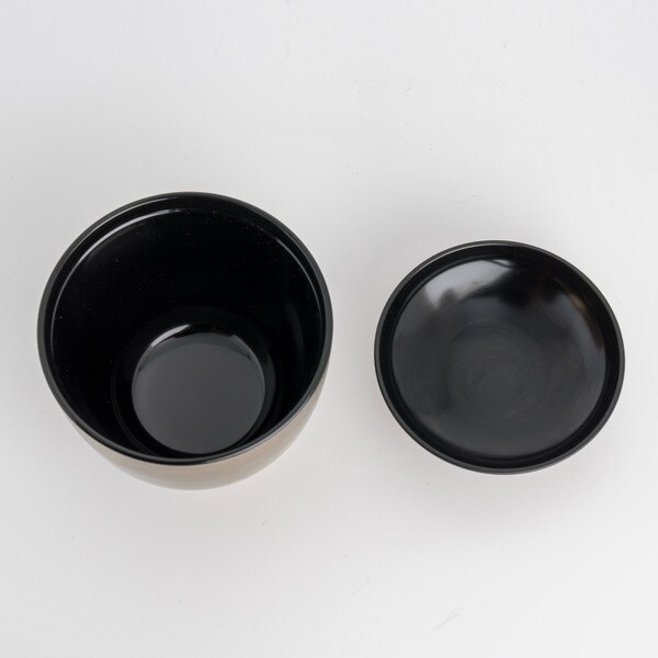 Image of Resin Brushed Gold Lidded Soup Bowl 3" 3