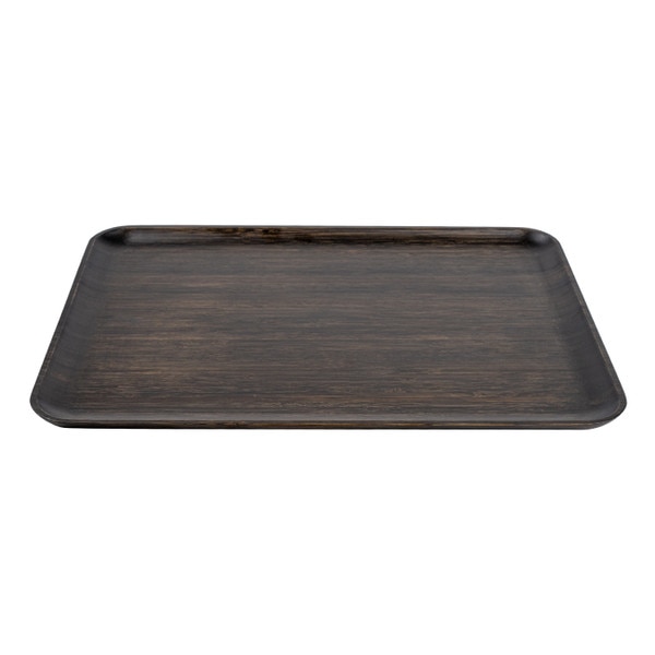 Image of Dark Wood Rectangular Tray 15.5"