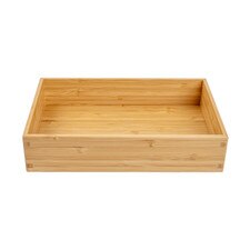 Natural Wood Rectangular Bento Box 9"