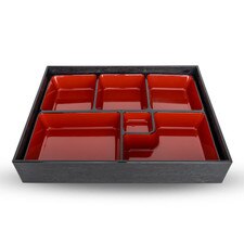 Black and Red Bento Box 12"