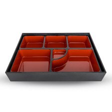 Black and Red Bento Box 13.75"