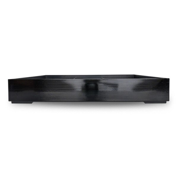 Image of Black Bento Box with Cover and Divider 14.25" 2